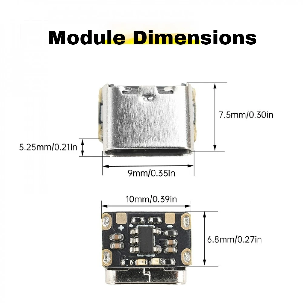 Mini placa de protección de carga de batería de iones de litio, 3,7 V, 4,2 V, 18650, placa de protección de energía de carga de teclado, entrada tipo C N/con Cable