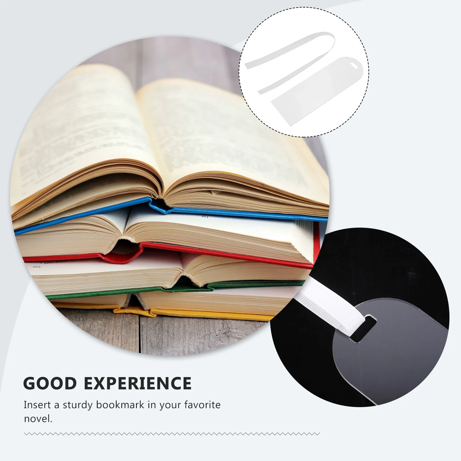 10 Stück Acryl-Lesezeichen, blanko, DIY-Geschenke, Gepäckanhänger, Band, Dekor, leicht, dünn, Lesezubehör für Leser