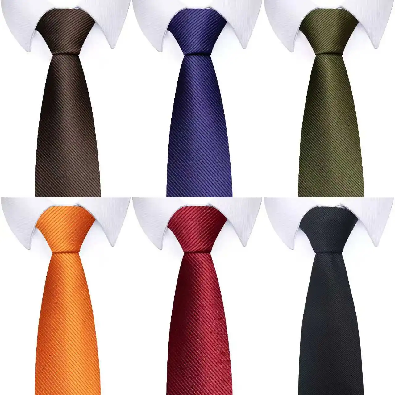 Elegant, Stylish, and Practical Solid Color Men's Tie, a Classic Accessory for Men's Suits, Suitable for Weddings, Parties, Cere