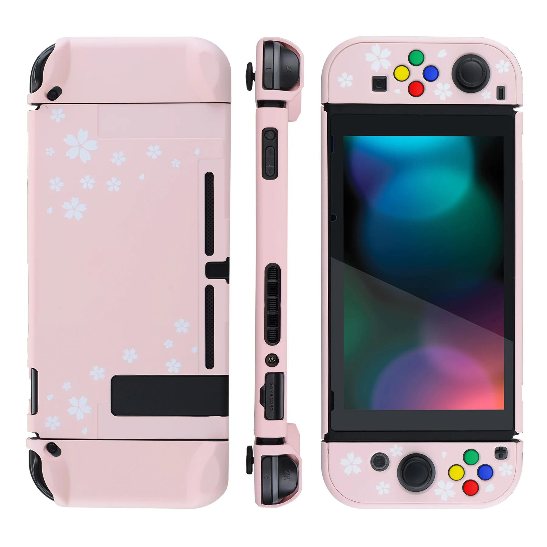 PlayVital-funda trasera Joycon Separable, carcasa protectora dura con botones de dirección para NS Switch