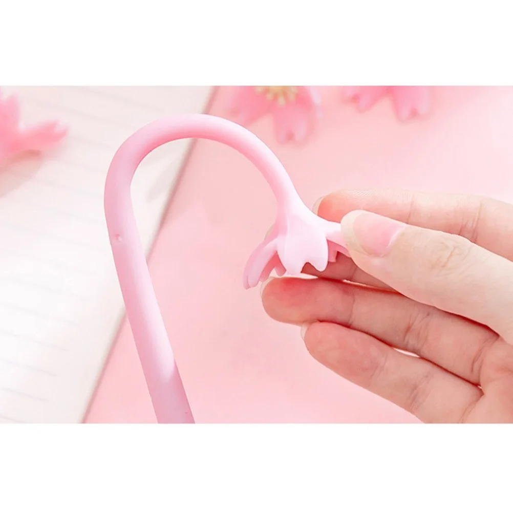 

10Pcs Flower Gel Pen Adorable Design for Students Test Writing Signing Pen Pink Office School Supply Student Stationery