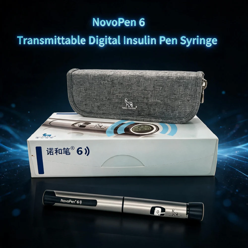 NovoPen 6 Smart Transmittable Digital Insulin Pen Syringe Durable 1unit Adjustable Reusable NFC Memory Function Dose Range 1-60U