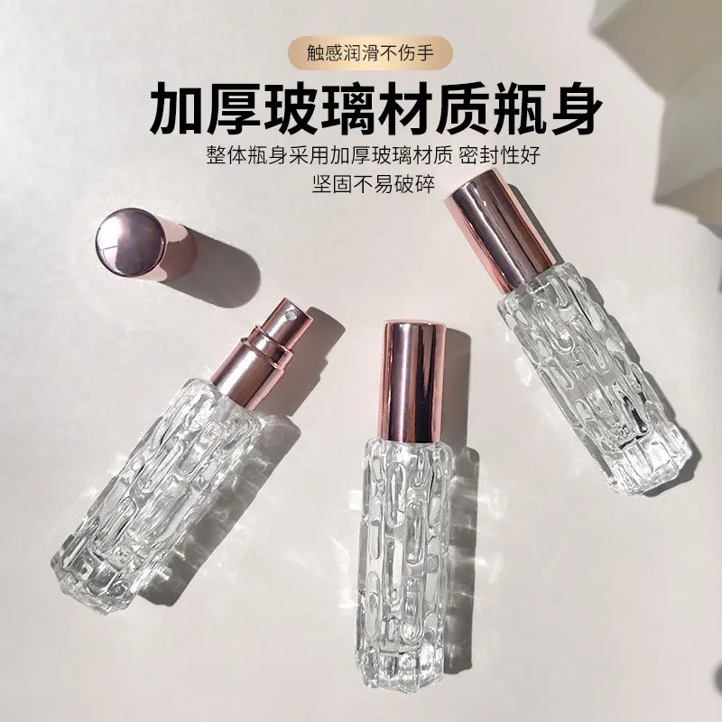 10ml Bitter Gourd Shape Glass Spray Bottle, Empty Travel Perfume Atomizer, Trending Refillable Skincare Sample