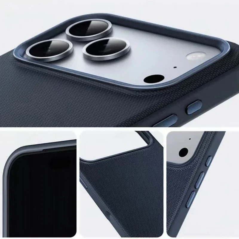 New Original Technology Woven Magnetic Case For iPhone 18 Pro 17 16 15 14 13 12 11 Pro Max Wireless Charging Woven Texture Cover