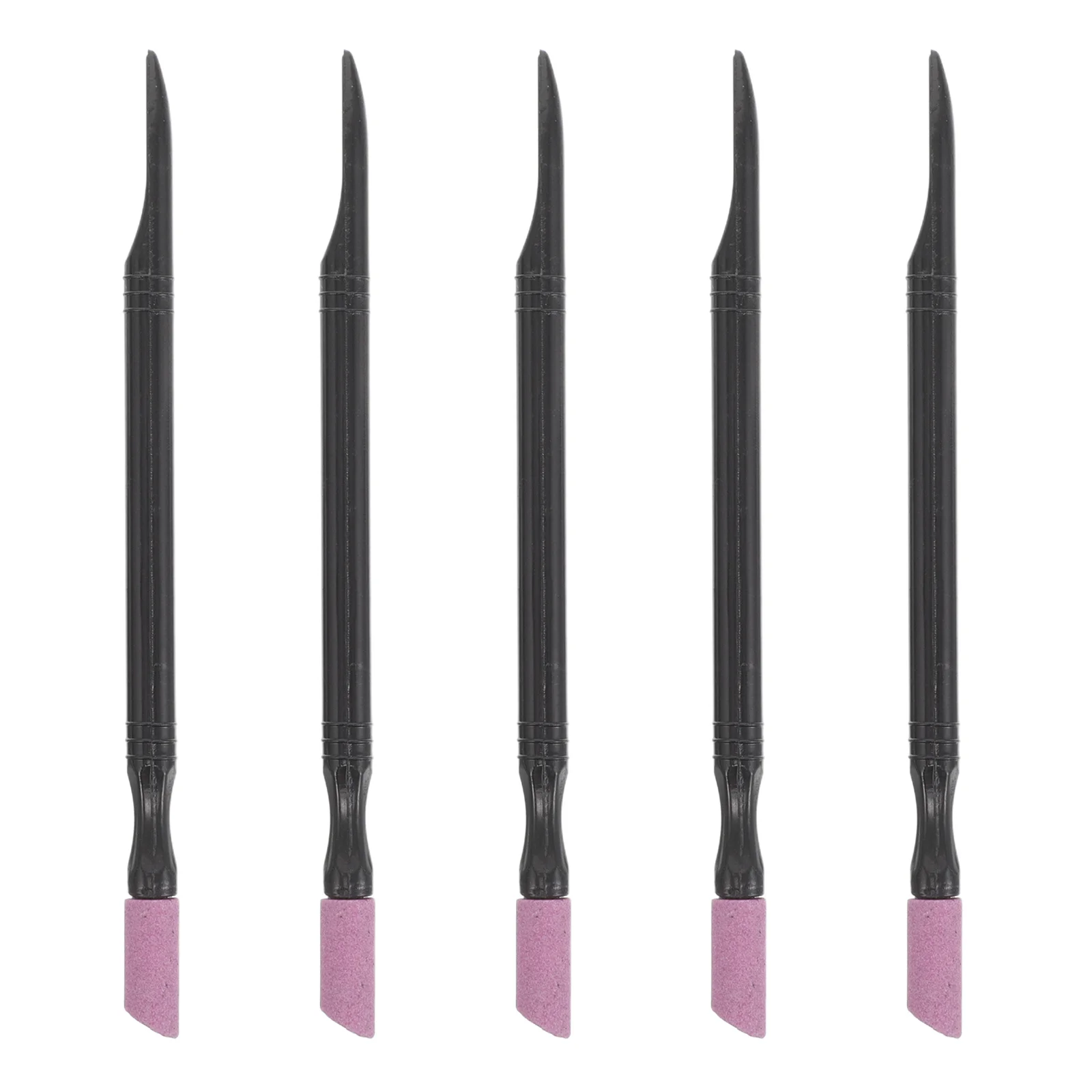 5 قطعة المزدوج رئيس مسمار الرملي القلم مزيل الجلد الميت تلميع أداة مانيكير ملحق السلس لامعة الأظافر مسمار النحت أداة
