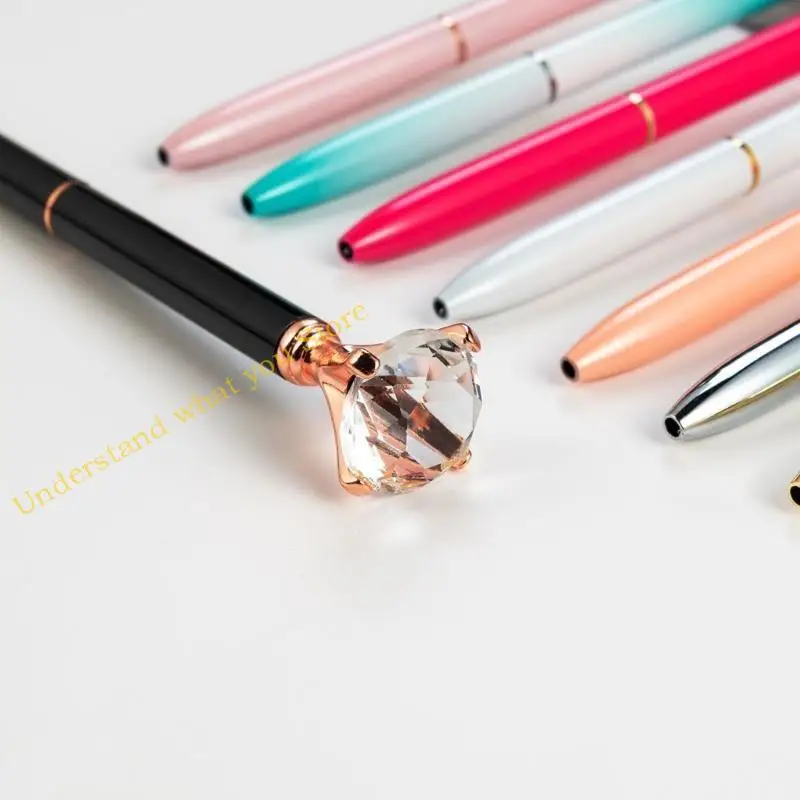 

J60A Diamond Pen with Crystal Accent Classy Writing Instrument for Office and School