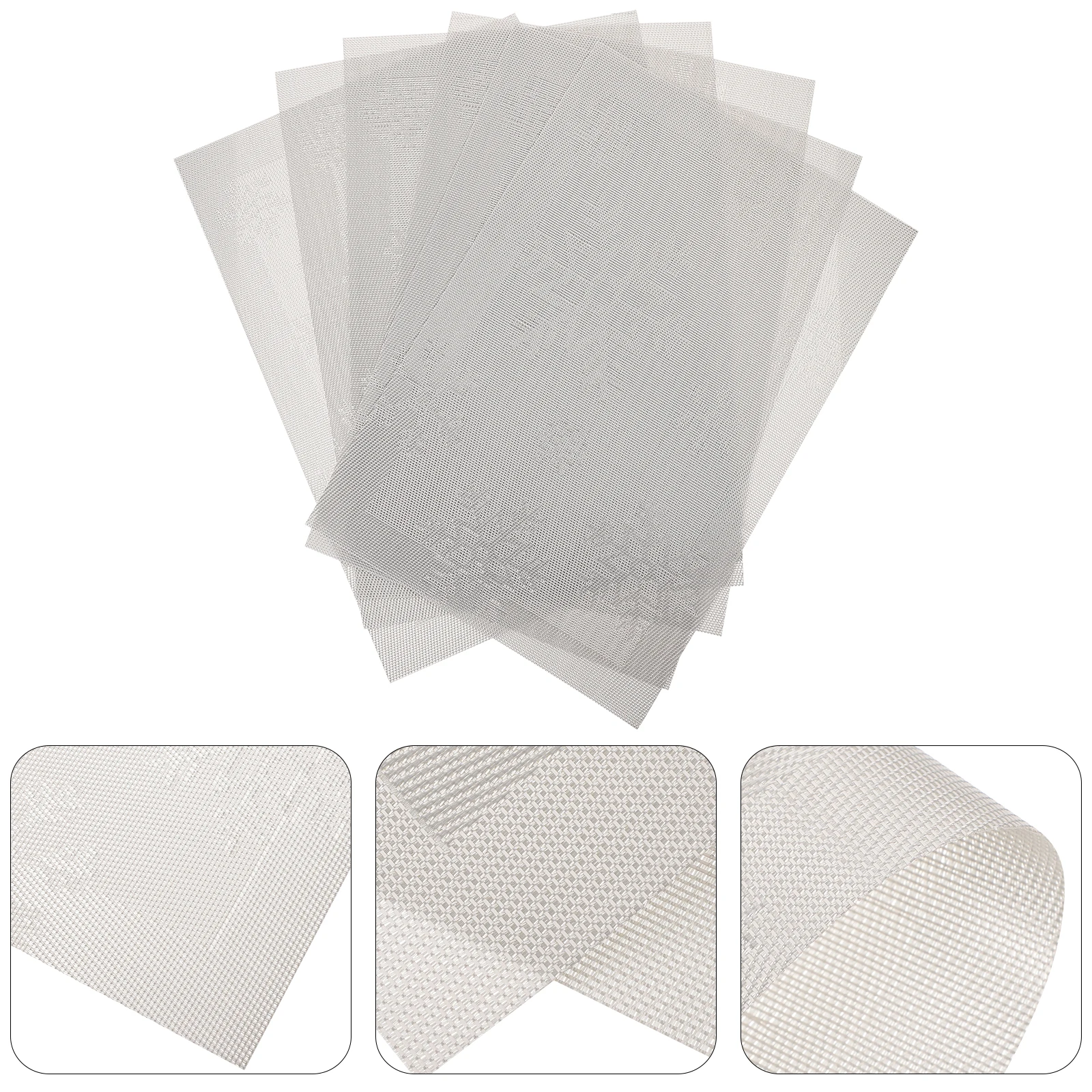

6 Pcs Christmas Snowflake Placemat Table Mats Insulated Heat Resistant Placemats Household Dining Pvc Coasters