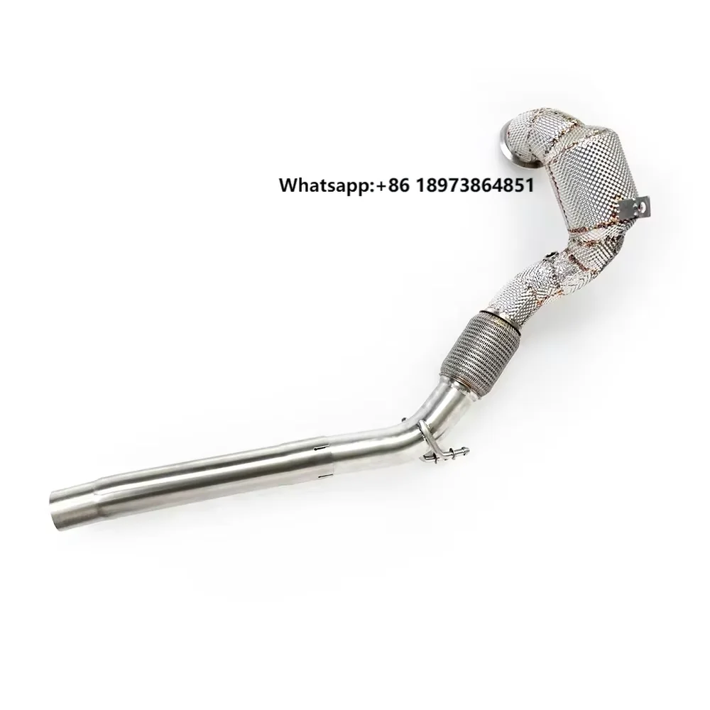 

For Golf 8 GTI 2.0T 2020-2024 High Quality Stainless Steel with Heat Shield Downpipe Car Exhaust Conversion System