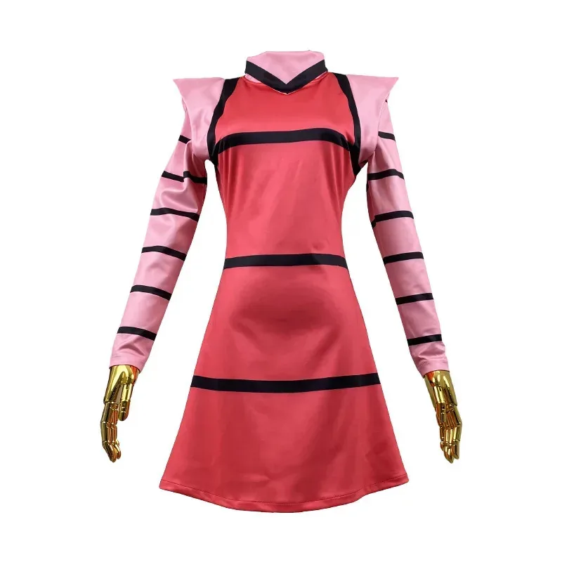 

asdh8@Bear's Den Anime Invader Cosplay Alien ZIM Long Sleeves Dress with Gloves Halloween Party Costume for Girl New 2025COSda@