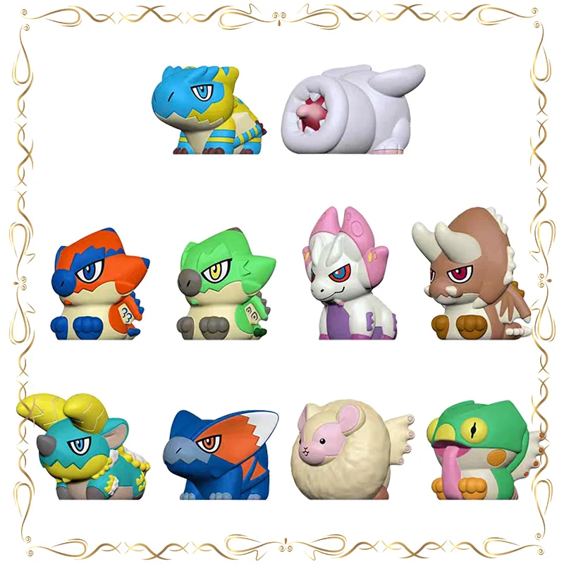 

Monster Hunter Male Fire Dragon Mizutsune Q Version Colorful Finger Doll Holiday Gifts Desktop Ornament Model Toys