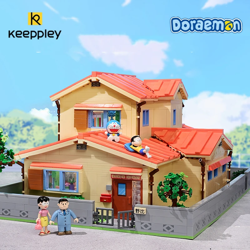 

keeppley Doraemon building blocks Nobita Nobi's home model difficult assembly toy collection hand figure Christmas birthday gift