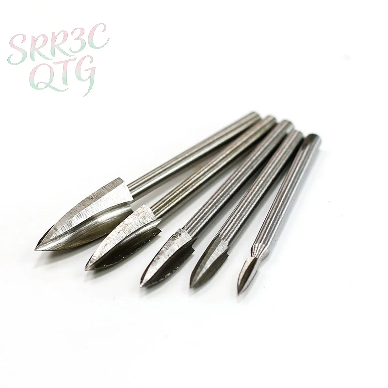 Wood Carving Drill Bit HSS Engraving Drill Bit Set Solid Carbide Steel Root