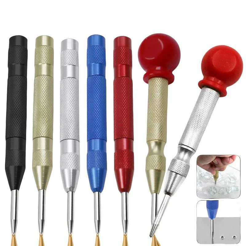 Automatic Center Punch Automatic Metal Punch Tool Woodworking Tools Loaded Marker Wood Chisel Joinery Carpenter Tool