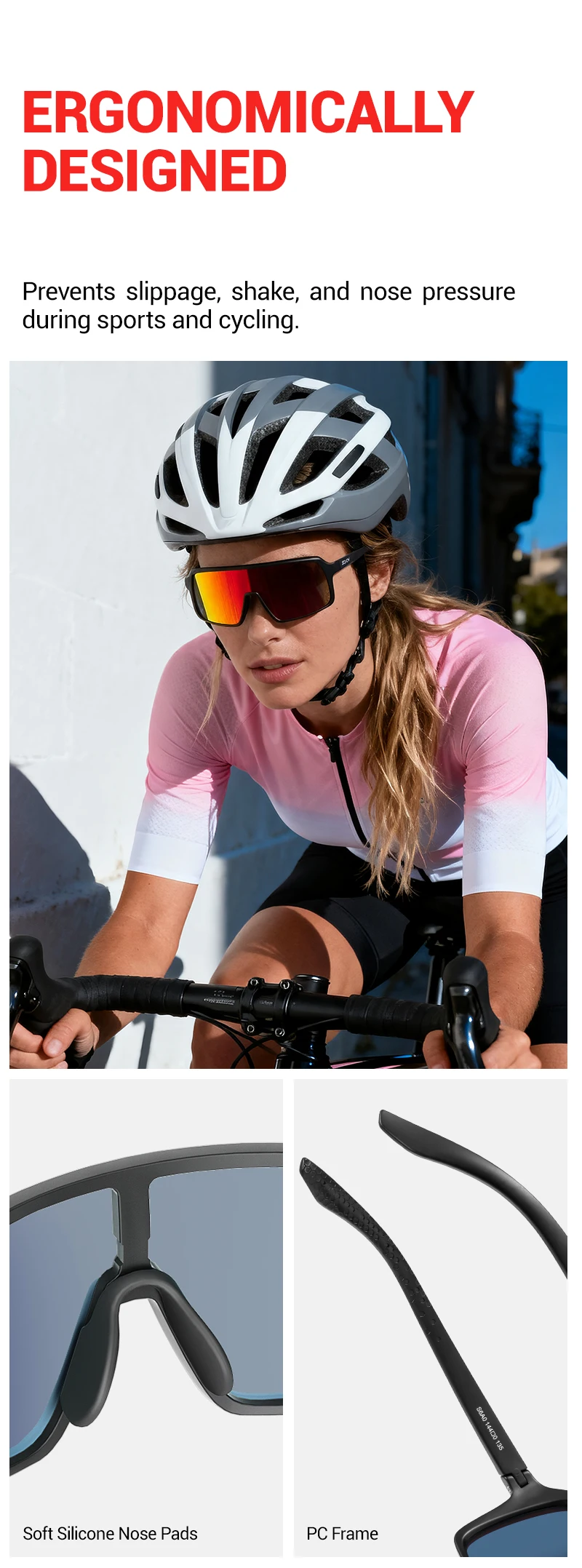 SCVCN Heißer Photochrome Radfahren Gläser Sonnenbrille Männer Frauen Bike Mountain MTC Fahrrad Wandern UV400 Outdoor Straße Sport Gläser – Detail 5