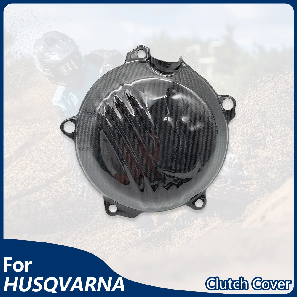 

For HUSQVARNA 2023-2025 Motorcycle Clutch Cover Carbon Fiber Clutch Protector TC TE FC FE TX 250 300 350 Carbon Clutch Cover