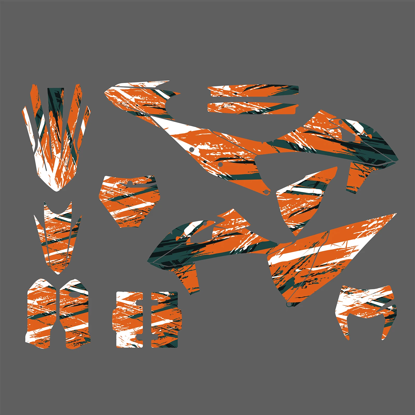 

For KTM EXC 300 EXC 250 EXCF 350 EXC 450 XCW 300 2020 2021 2022 2023 Motorcycle Graphics Background Decals Stickers Customize