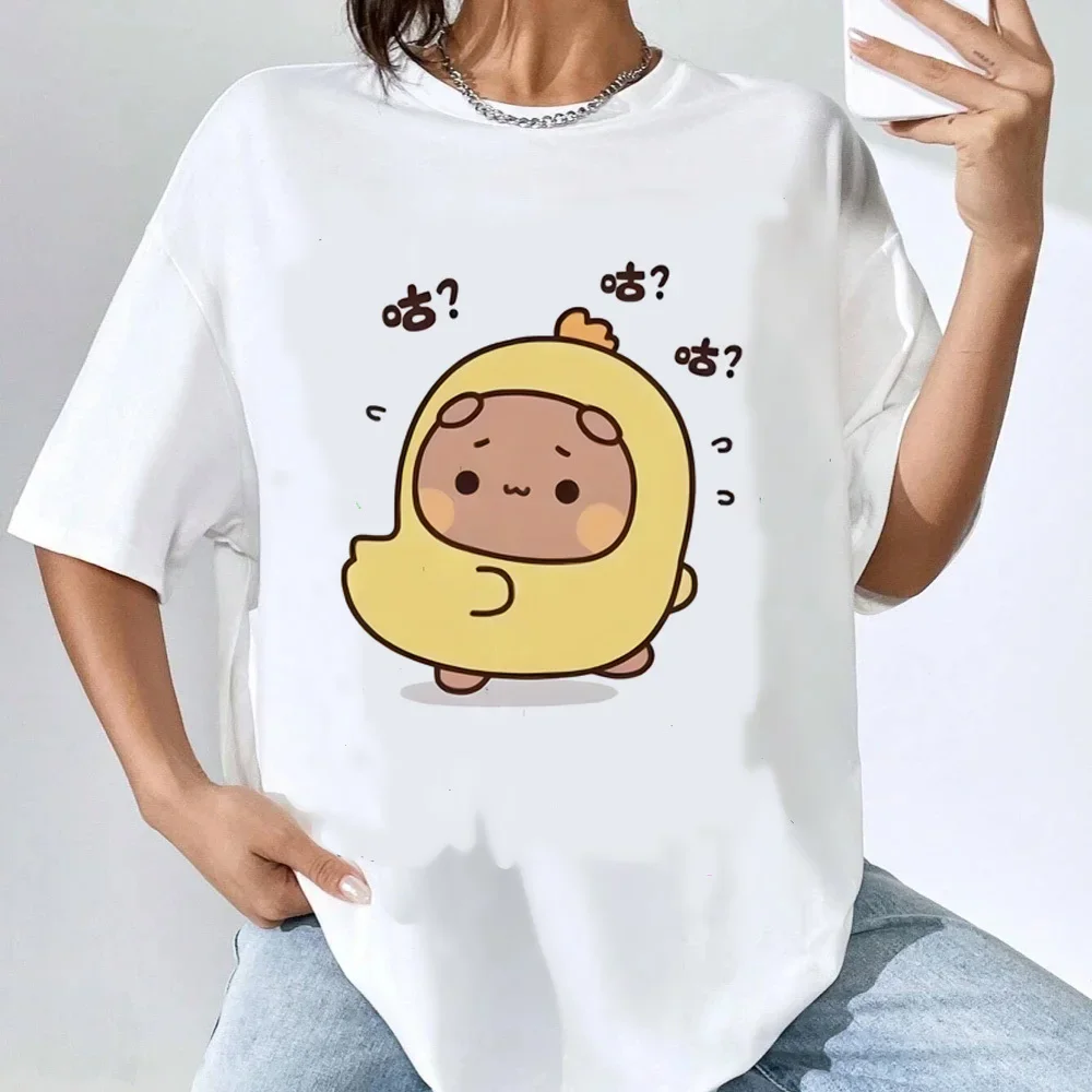 Bubu Dudu Graphic Women T-shirt University Korean Clothes Hip Hop Anime Short Sleeve T Shirt Female Casual Unisex Clothes Tops