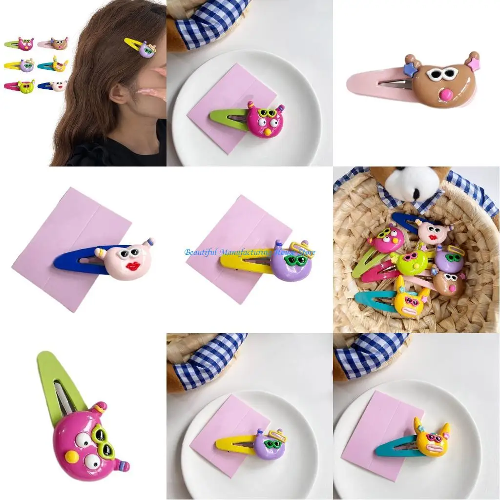 E56A lalki z kreskówek spinka do włosów gumka do włosów żywiczne spinki do włosów dla kobiet prezent akcesoria do włosów