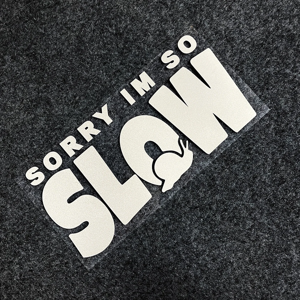 Picture 5: 1pc Sorry IM So Slow Snail Car Sticker Waterproof Material Suitable for Rear Windscreen Vehicle Warning Sticker Car Accessories