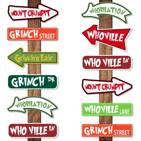 16 st julgransdekorationer Greench Whoville papperskort hängande Välkommen till Whoville julgransprydnader dekoration 6 best sales julgranskulor av papper - №6