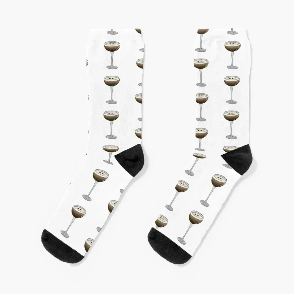 

Espresso martini glass Socks new year Christmas cycling Non-slip Socks For Women Men's