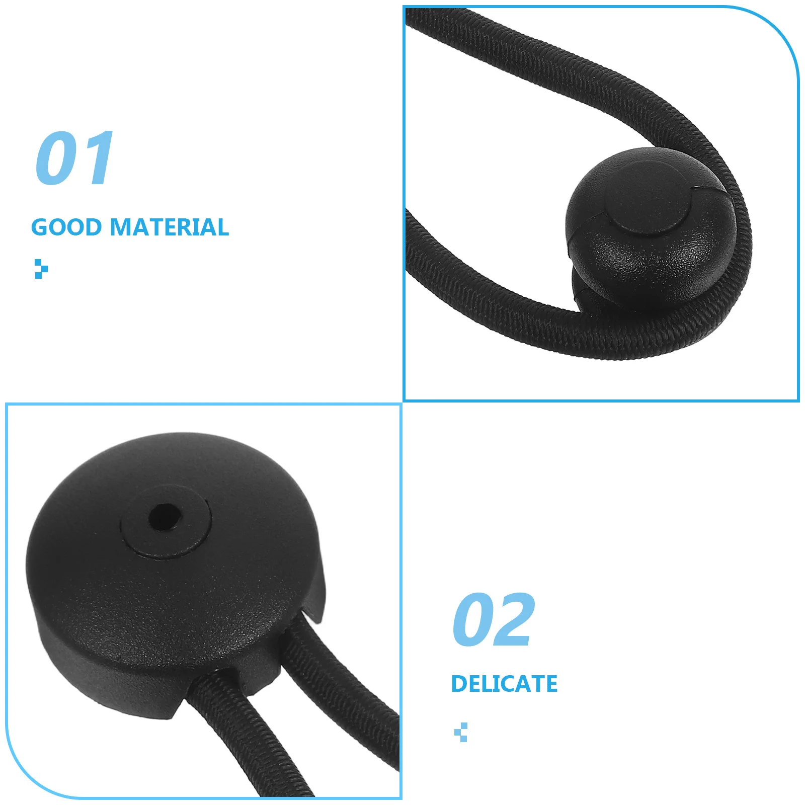 قفل حبل من النايلون الأسود المقاوم للصدمات، غطاء قماش بحري، غطاء قارب، أجهزة يخت مقاومة للطقس، تثبيت سريع