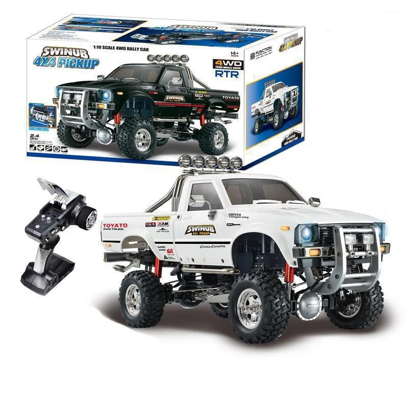 Remote Control Car Full Scale 1:10 Four-Wheel Drive Climbing Truck Pickup Model Defender Simulation Model Children'S Gift