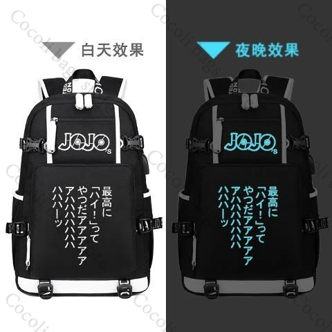 Anime JoJo's Bizarre Adventure Druckrucksack Schultasche Studententasche Lässiger Schulrucksack für Teenager Jungen Mädchen
