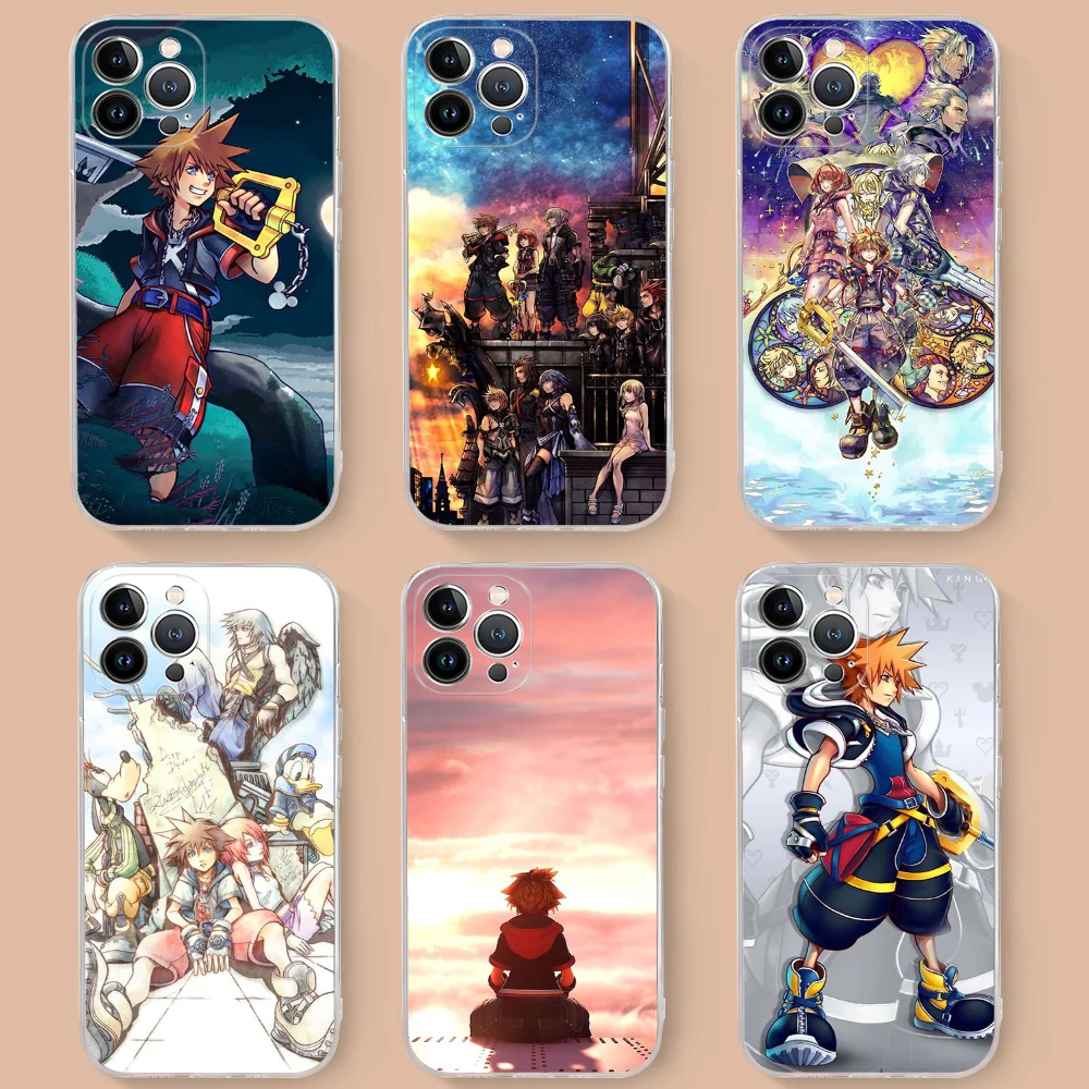 Game Kingdom Hearts Phone Case For iPhone 15 14 11 12 13 Mini Pro XS Max Cover 6 7 8 Plus X XR SE 2020 Funda Shell