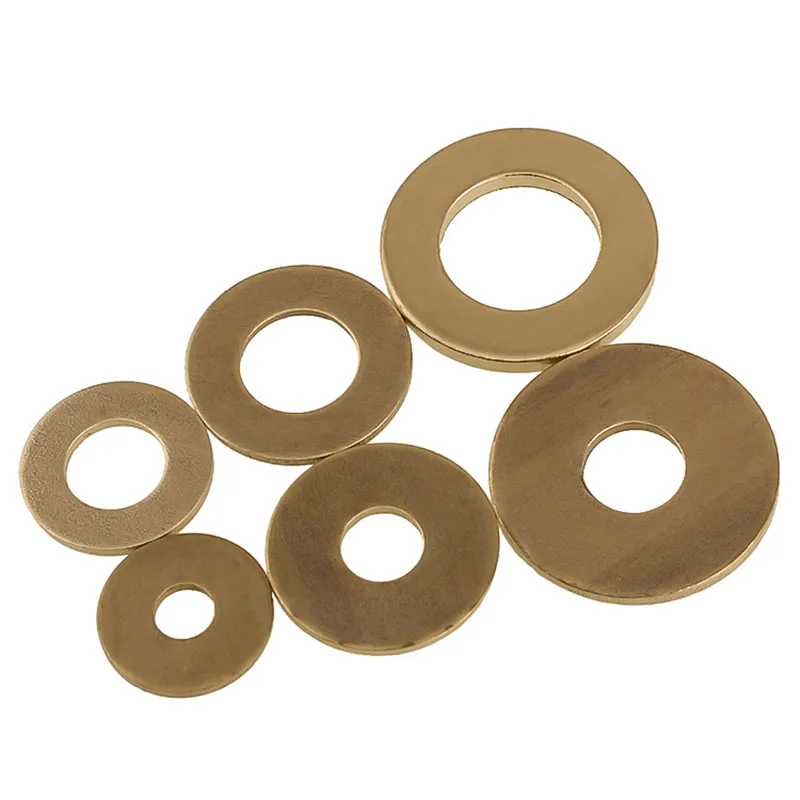 GB97 Solid Brass Flat Washer M2-M24 Corrosion-Resistant Copper Shim Plumbing Electrical Machinery Hardware Brass Gasket - Image 4