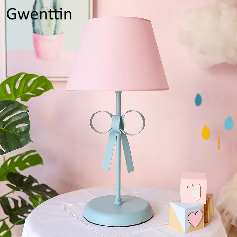 

Bow-knot Table Lamps Nordic Modern LED Stand Desk Light for Girl Princess Bedroom Bedside Home Decor Fixtures Lighting Luminaire