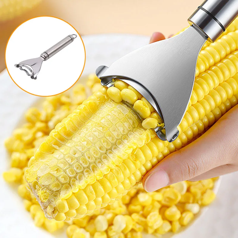 

Stainless Steel Corn Peeler Corn Thresher Easy Peel Corn Thresher Corn Knives Peeler Kitchen Fruit and Vegetable Tools