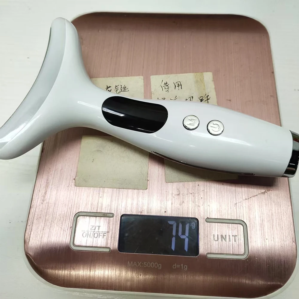 جهاز تجميل الوجه والرقبة EMS مكركرنت آلة شد الوجه الاهتزاز LED مدلك الوجه مزيل الذقن المزدوج أدوات العناية بالبشرة #4