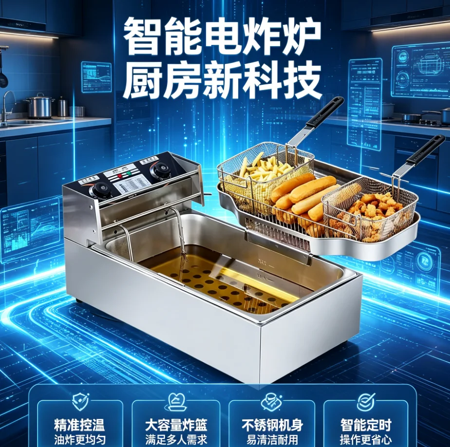 หม้อทอดไฟฟ้าขนาดใหญ่ 220V แบบถ - Commercial Donut Fryer Electric บทวิจารณ์และราคา
