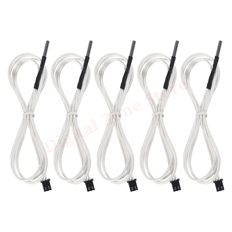 

5Pcs 3D Printer Detachable 3950 NTC 100K Thermistor Sensor for Creality Ender 3 5 CR10 CR-10 CR10 Anet A8 Prusa I3