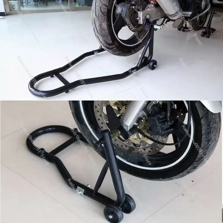 Motorcycle Lift Stand - Front & Rear Wheel Support, Parking & Repair Tool, Bike Maintenance Center Jack view 4