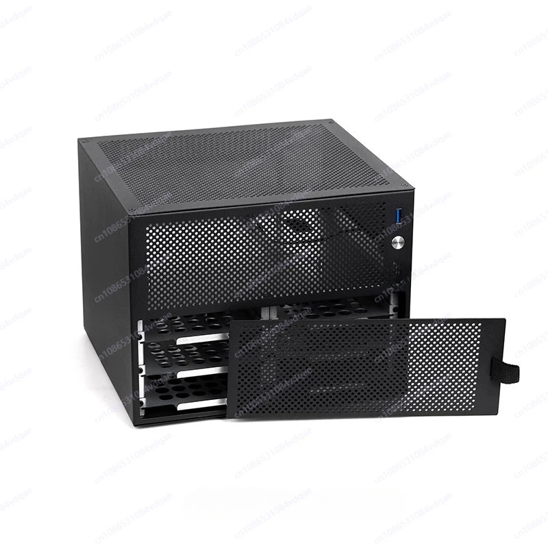 DIY NAS Storage Server Chassis Six-bay ITX Motherboard Support Small Desktop PC Case with External Power Required
