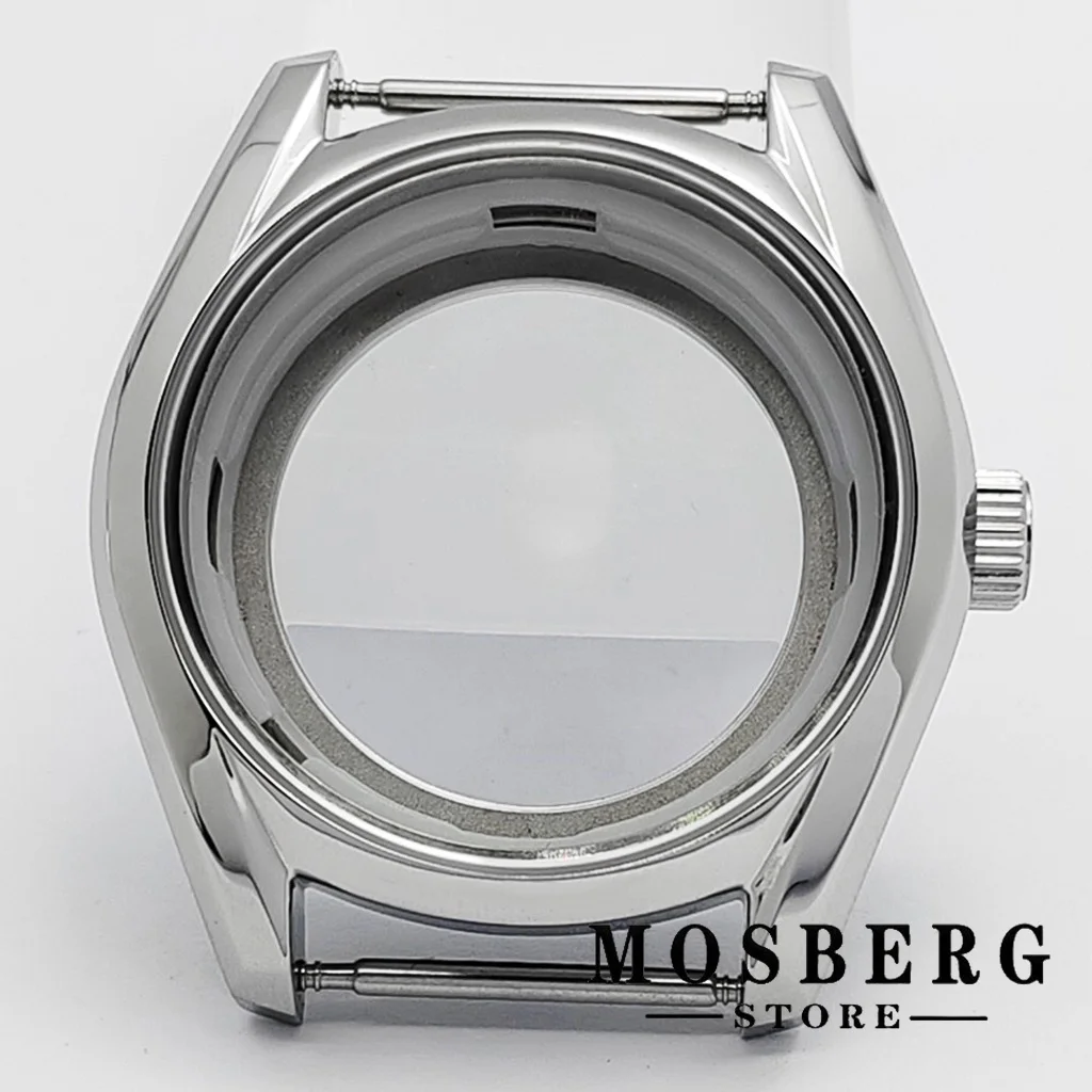 

Корпус часов 40 мм с сапфировым стеклом для NH35 NH36 ETA 2824 PT5000 ST2130, серебряные часы, аксессуар для механизма