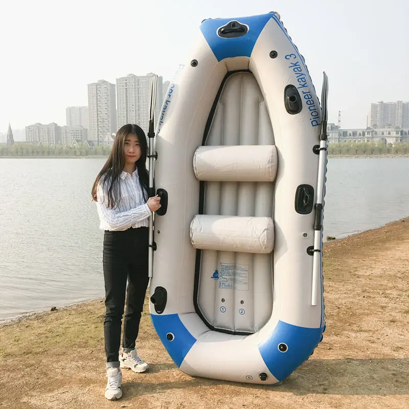 

Thickened inflatable fishing rubber boat 2 people small fish boat 3 people kayak four people gas boat life-saving kayak