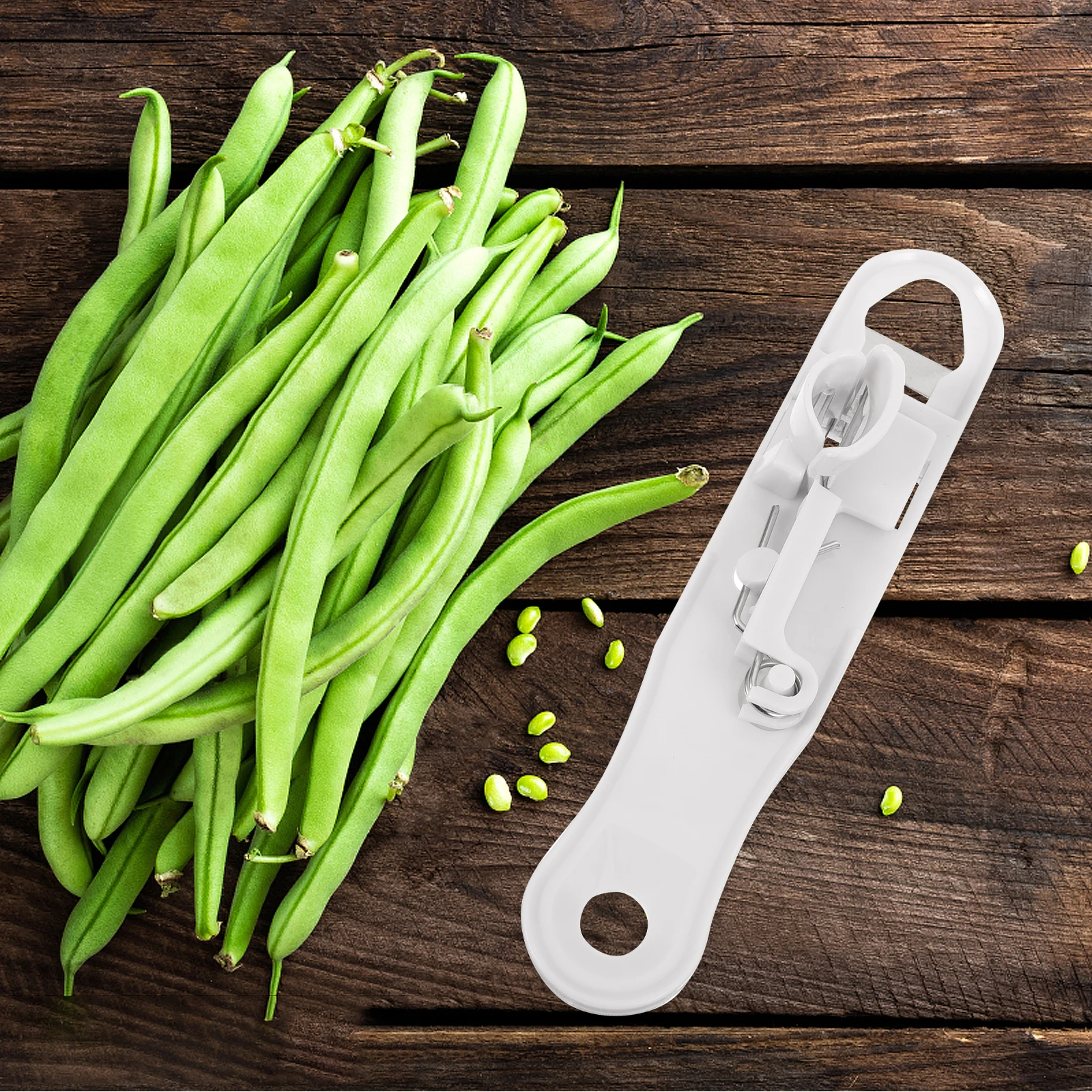 

2 Pcs Slicer Green Bean Vegetable Stainless Steel Blade Handheld Tool Gadget Easy Clean