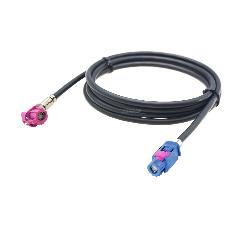 1Pcs Car LVDS Video Line Cable for Mercedes-Benz Audi Navigation GPS Audio Wire 4 Pin HSD Fakra Type Cable 10cm-10m