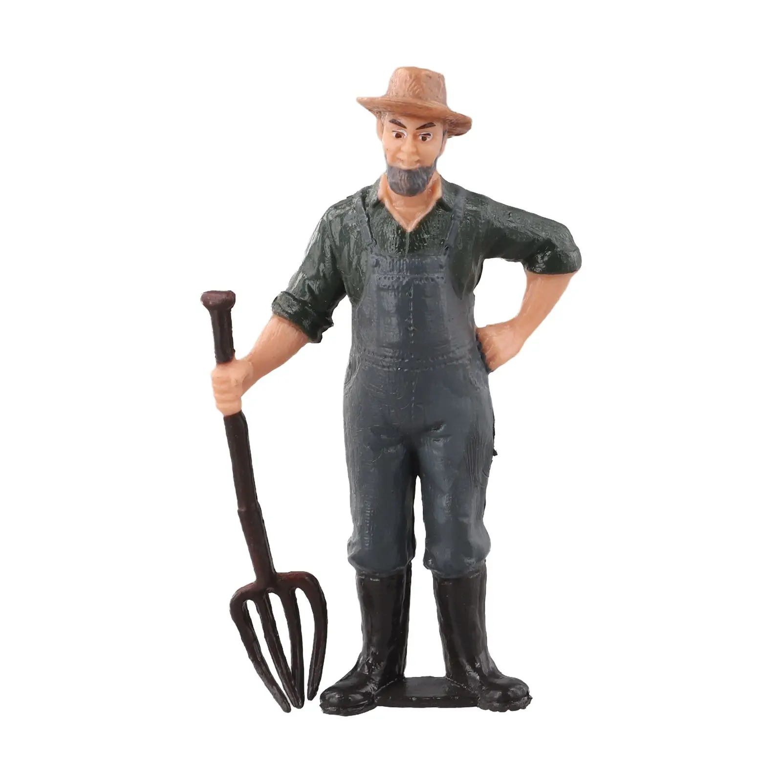 رسمت نموذج الناس مزارع أرقام تخطيط نموذج PVC الراعي محاكاة نماذج صغيرة الدائمة الناس قطار نموذج #4