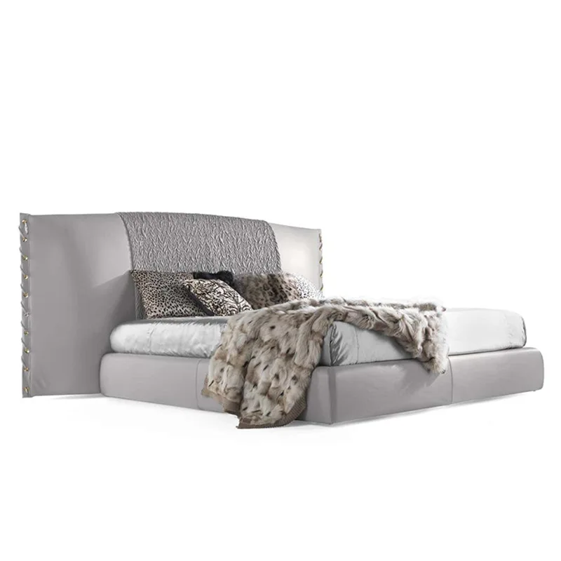 Lit en cuir de luxe léger