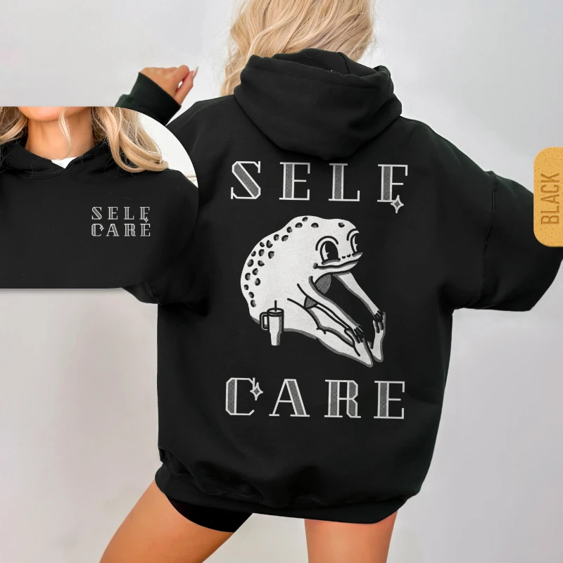 

Funny Frog Self Care Hoodie Unisex Retro Frog Hoody, Positive Vibes Hooded Sweatshirt, Mental Health Hoodie, Aesthetic Pinterest