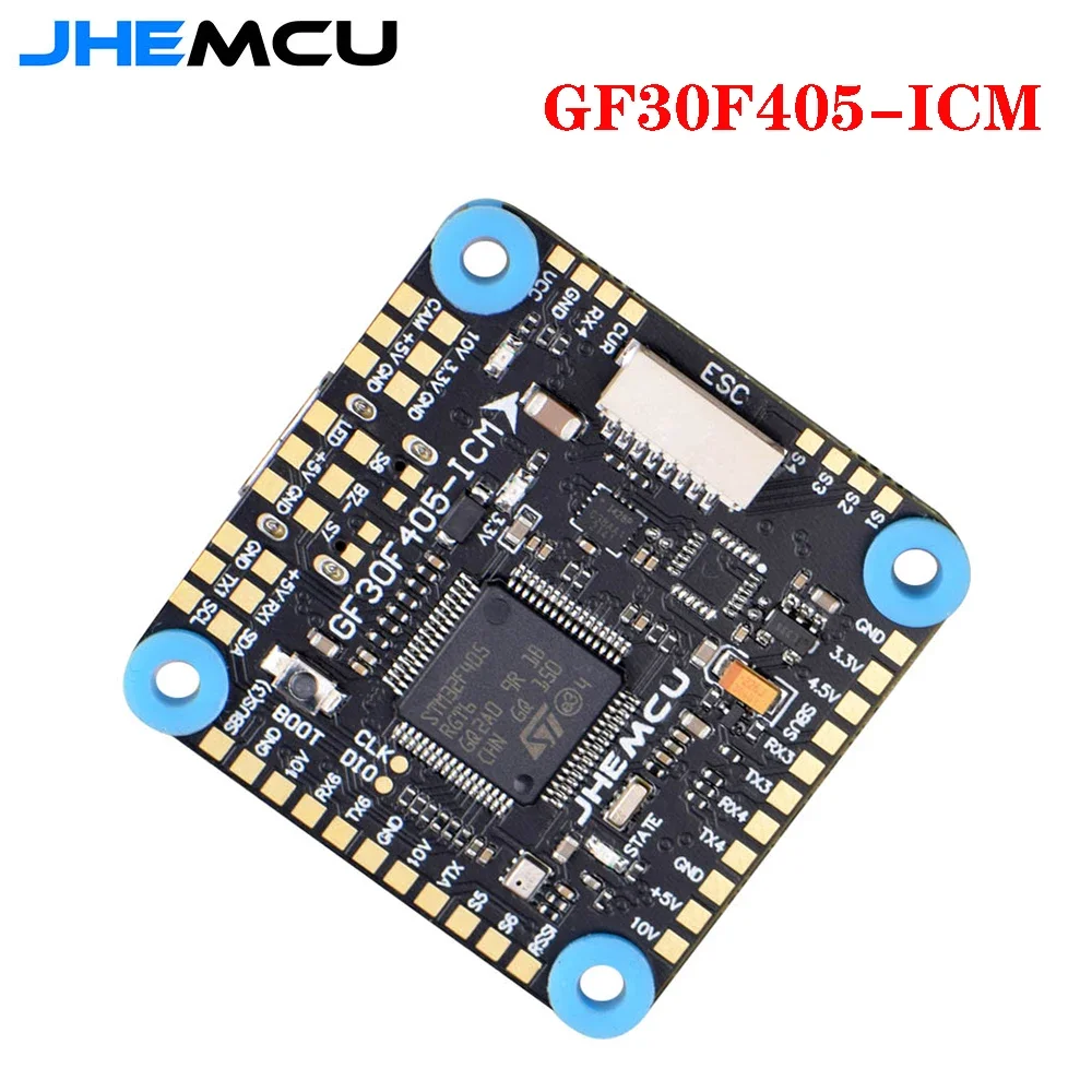 

JHEMCU GF30F405-ICM Baro OSD BalckBox 5V 10V Dual BEC F405 Flight Controller 3-8S 30X30mm for RC FPV Freestyle Drone Parts