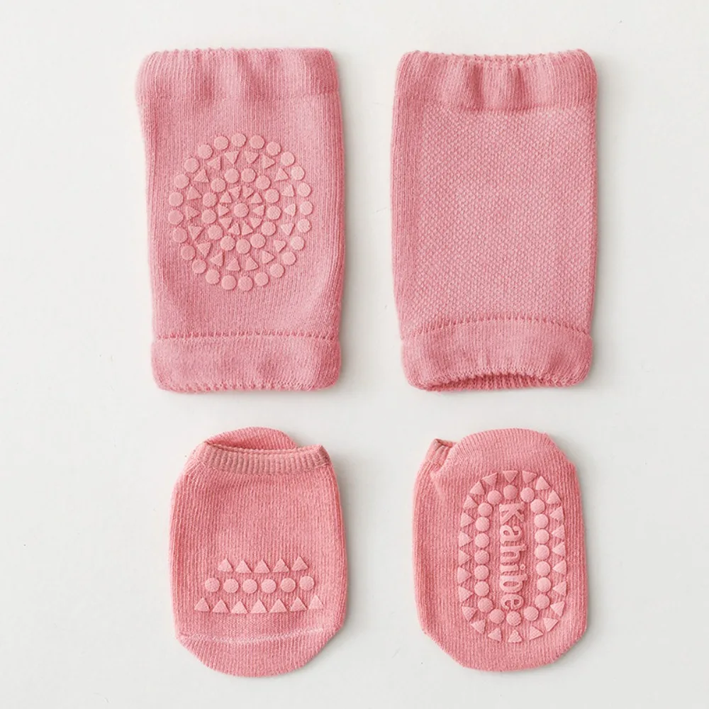 Premium Anti Slip Knee Pads Set Breathable Prevent Falls Infant Learning Socks Safety Soft Fabric Knee Protector Socks