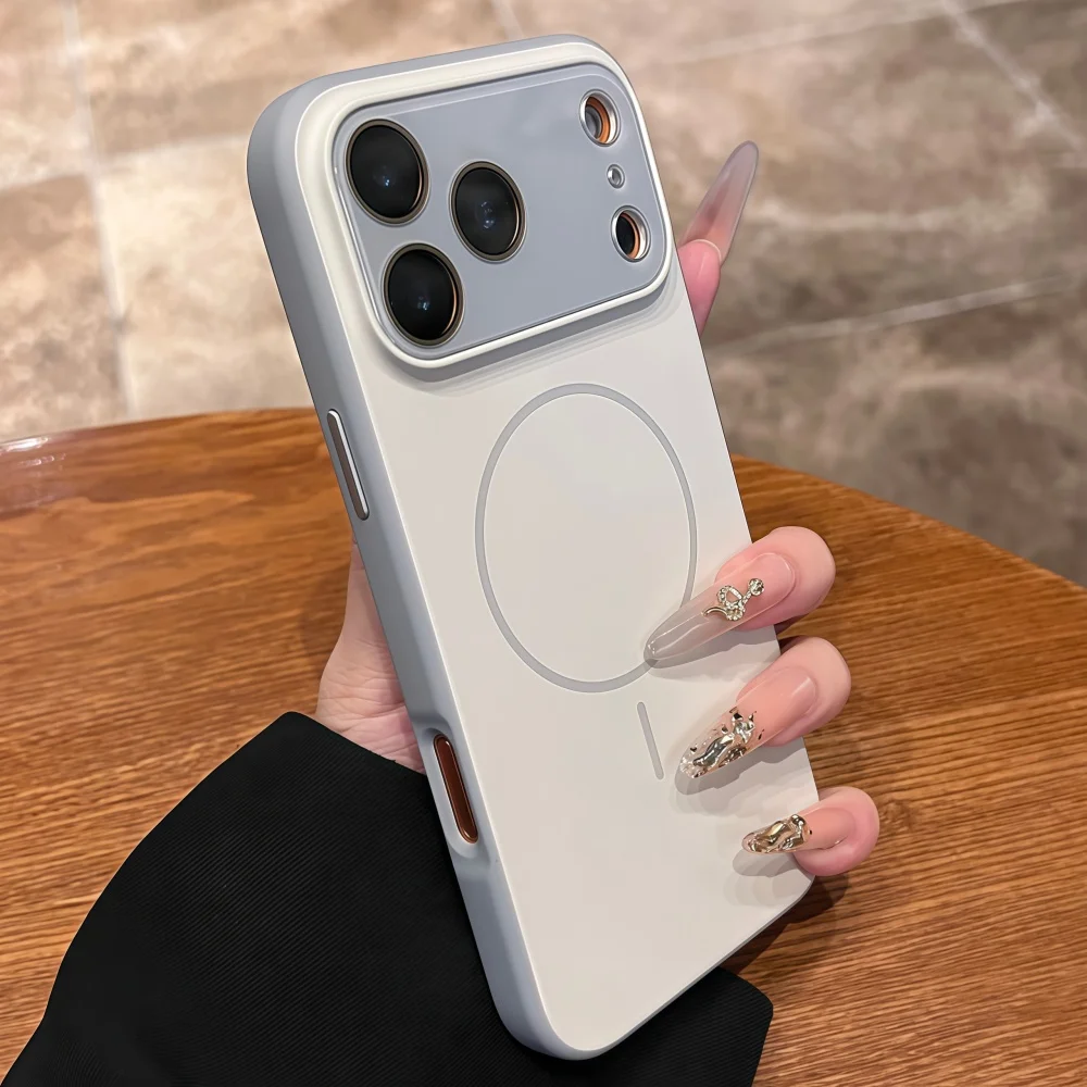 公式マグネット式マット仕上げ MagSafe対応 iPhone 17 Pro/16 Pro Max用ケース ガラスレンズ保護 シリコンバンパー 耐衝撃カバー