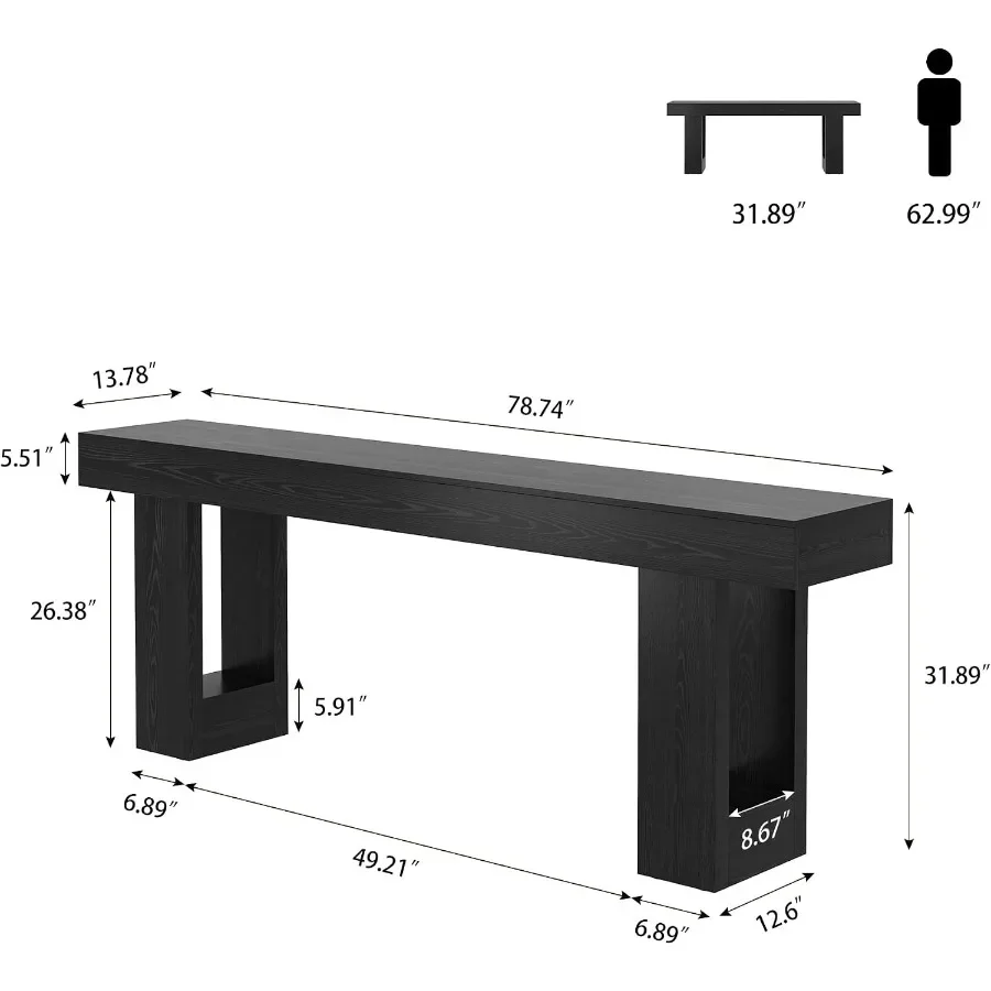78.7-Inch Console Tables for Entryway, Sofa Table