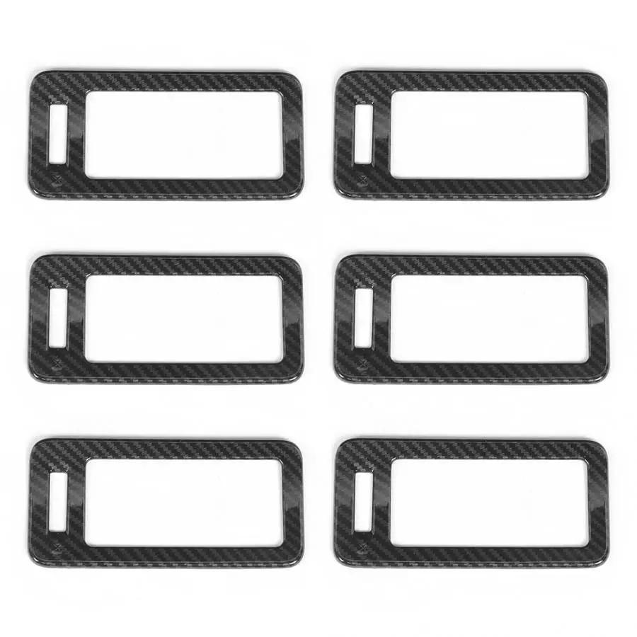 

6pcs Rear Air Vent Trim Cover Fit for HYUNDAI GRAND STAREX ()2019 Brand New Carbon Fiber ABS Car Accessories