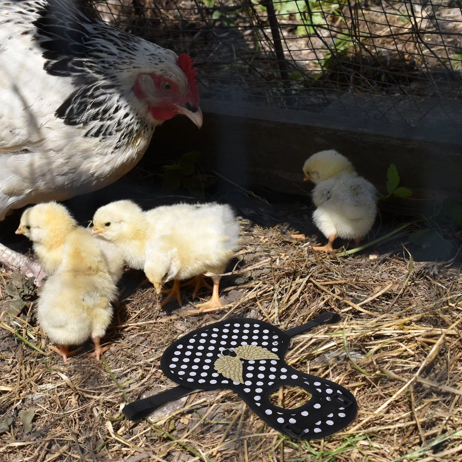 

Chicken Duck Goose Outfit Adjustable Rooster Vest Warm Jacket Harness Leash Protective Gear Hen Clothes